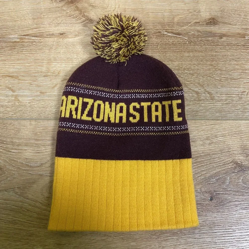 Arizona State Sun Devils Beanie Pom Pom NCAA Captivating Headwear Hat - Picture 3 of 4